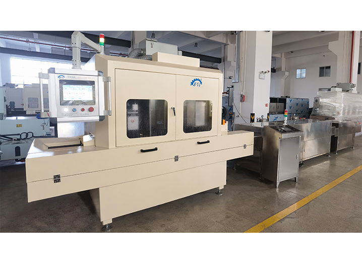 自動(dòng)化去毛刺+1工位超聲波和1工位水噴淋清洗(含防銹)+烘干(可延伸至視覺(jué)檢測(cè))